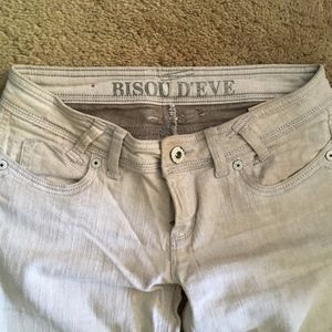 Bisou D'eve grey jeans Size 28, stitching on back